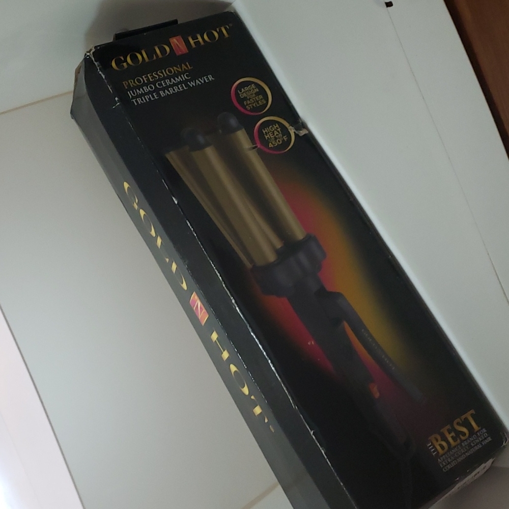 GOLD N HOT PROFESSIONAL JUMBO CERAMIC TRIPLE BARREL WAVER